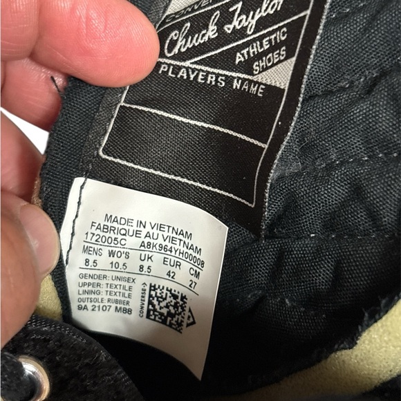 Converse Chuck 70 Varsity Hi Sherpa High-Top Sneakers,Black,Size M8.5,W10.5 - Picture 3 of 9